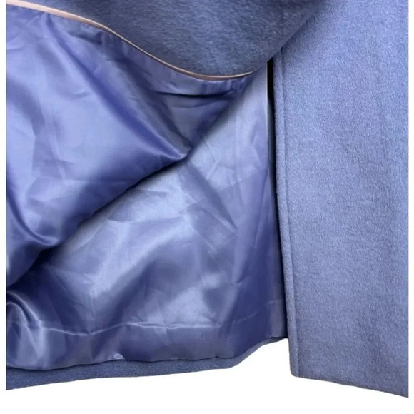 Gal Meets Glam Eloise Wool Blend Pea Coat XL Single Breasted French Blue Pockets - Picture 7 of 9